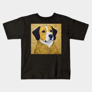 Portrait of Handsome Klimt Dog Kids T-Shirt